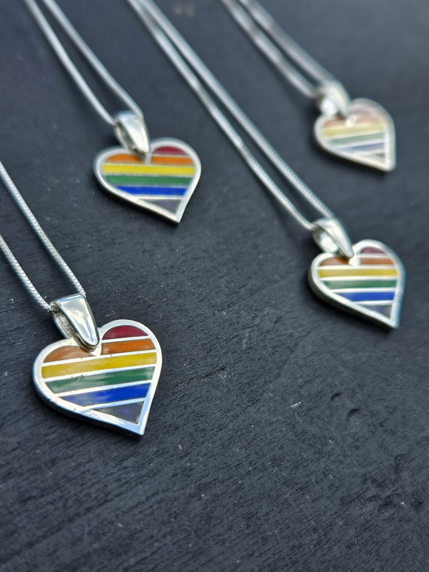 Rainbow Heart Pride Pendant
