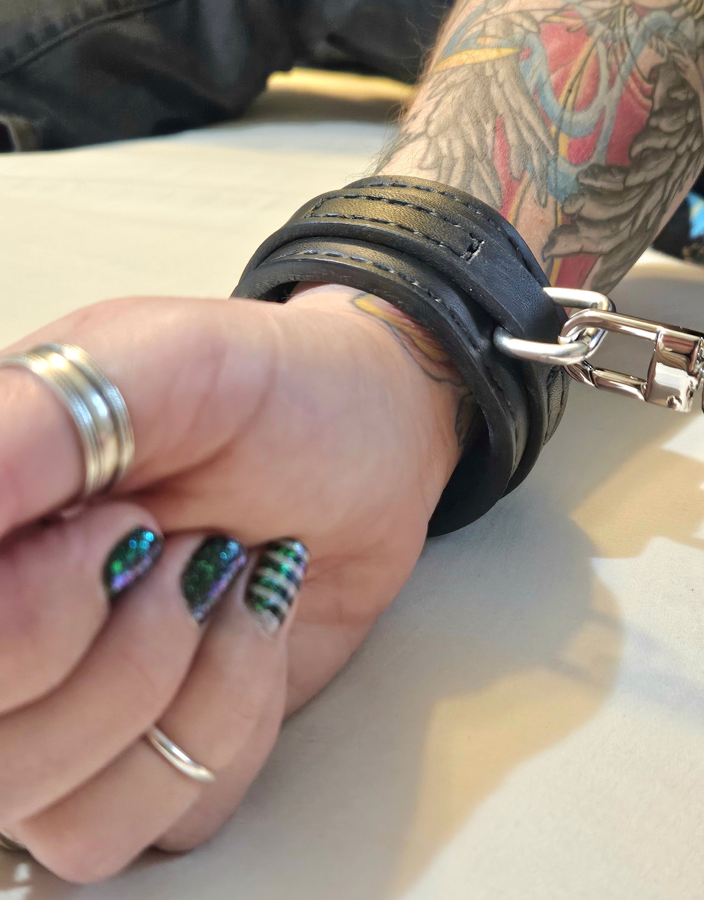 Bridle Leather Bondage Cuffs