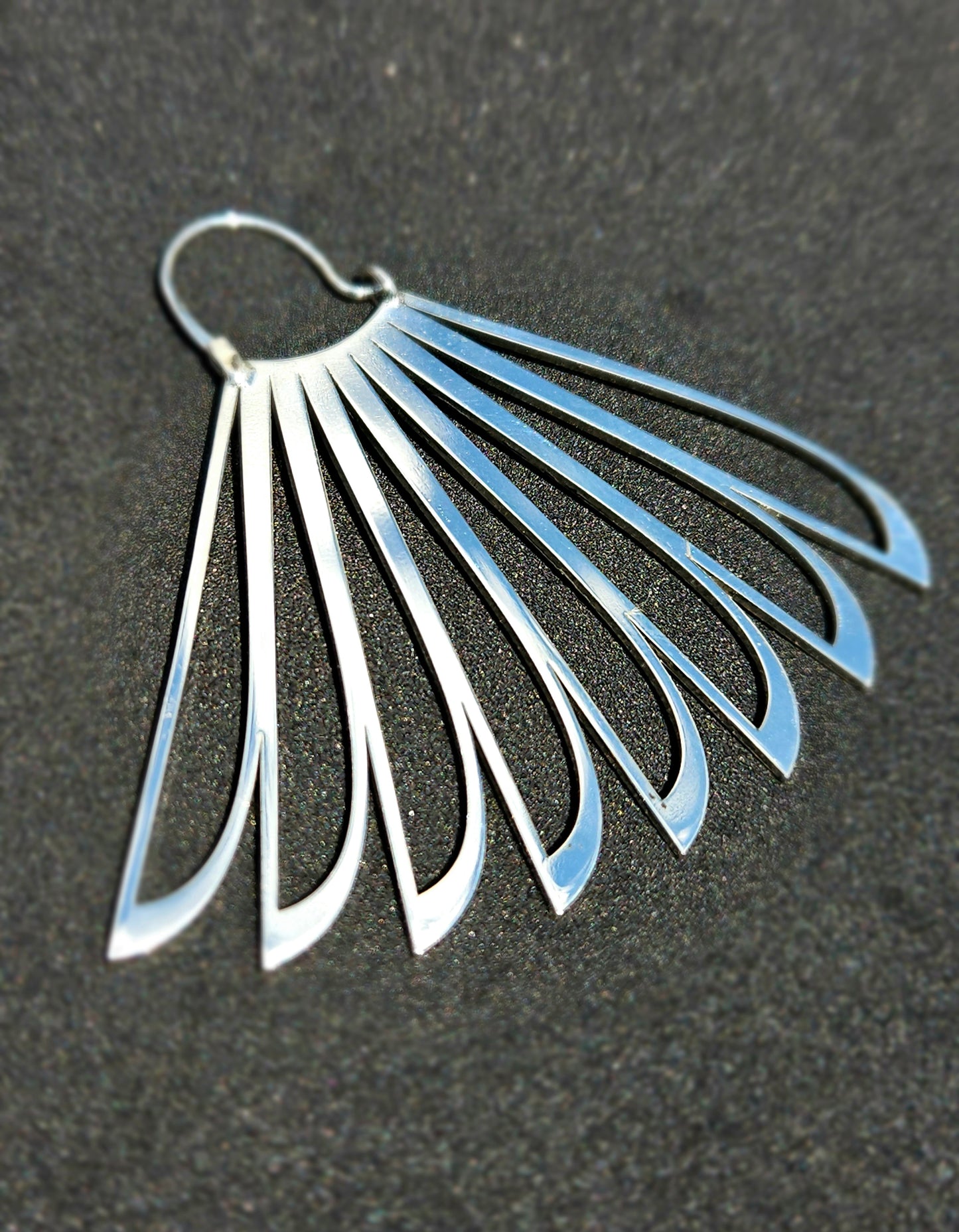 Large Wing Earrings -Sterling Silver