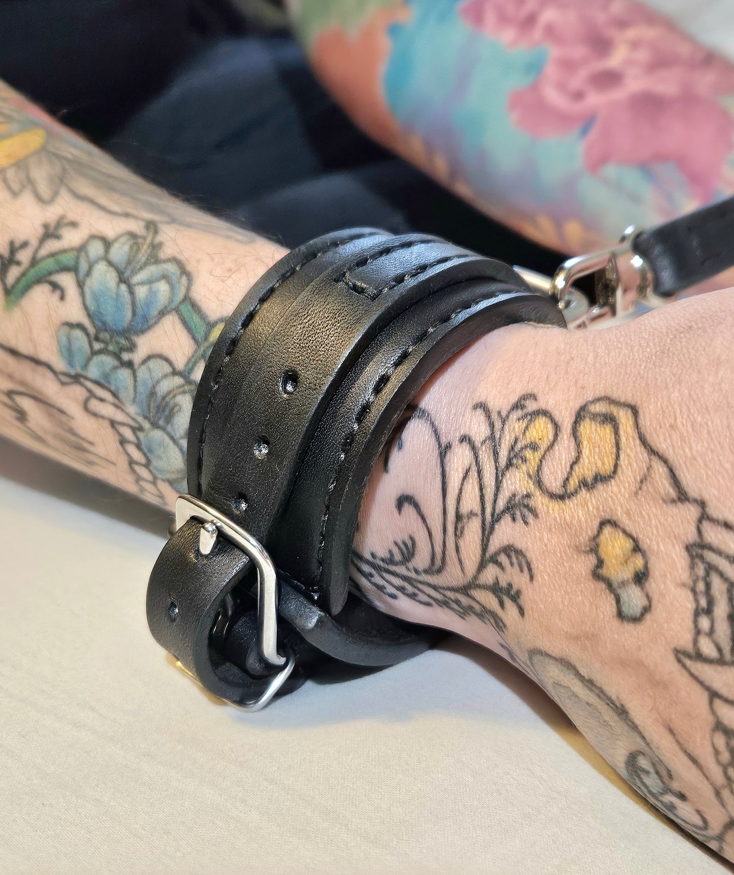 Bridle Leather Bondage Cuffs
