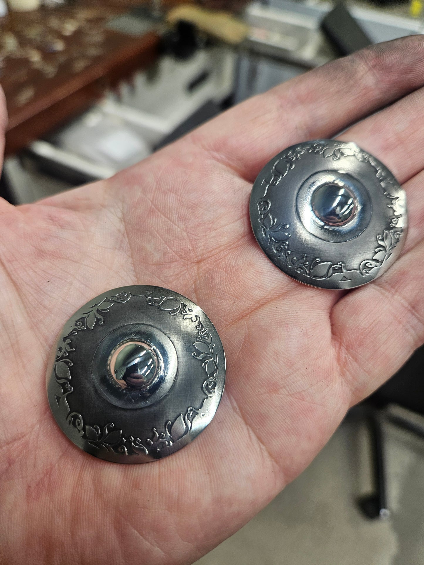 Vinework Pasties in Etched Stainless Steel.