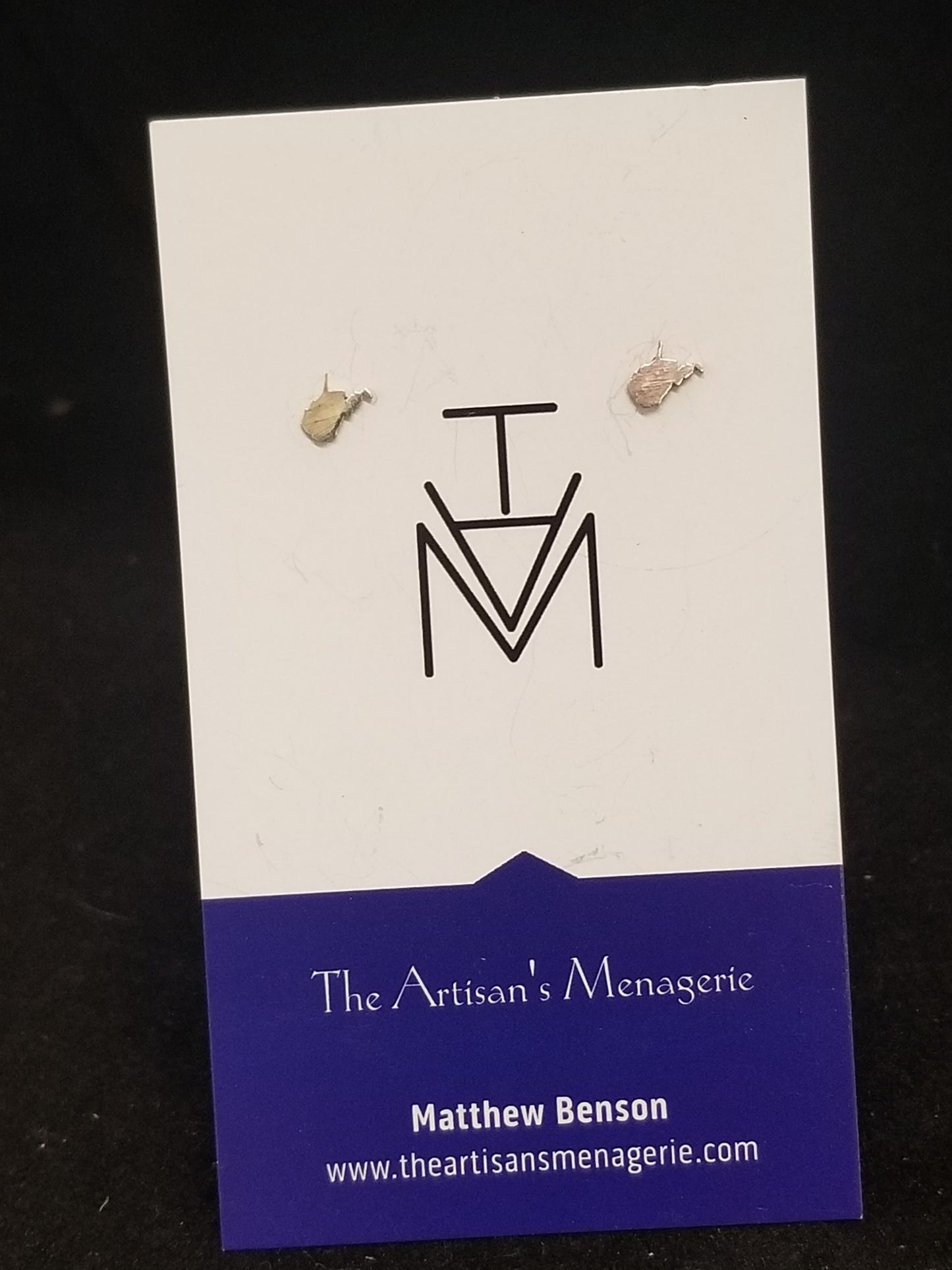 West Virginia Sterling Silver Earrings.