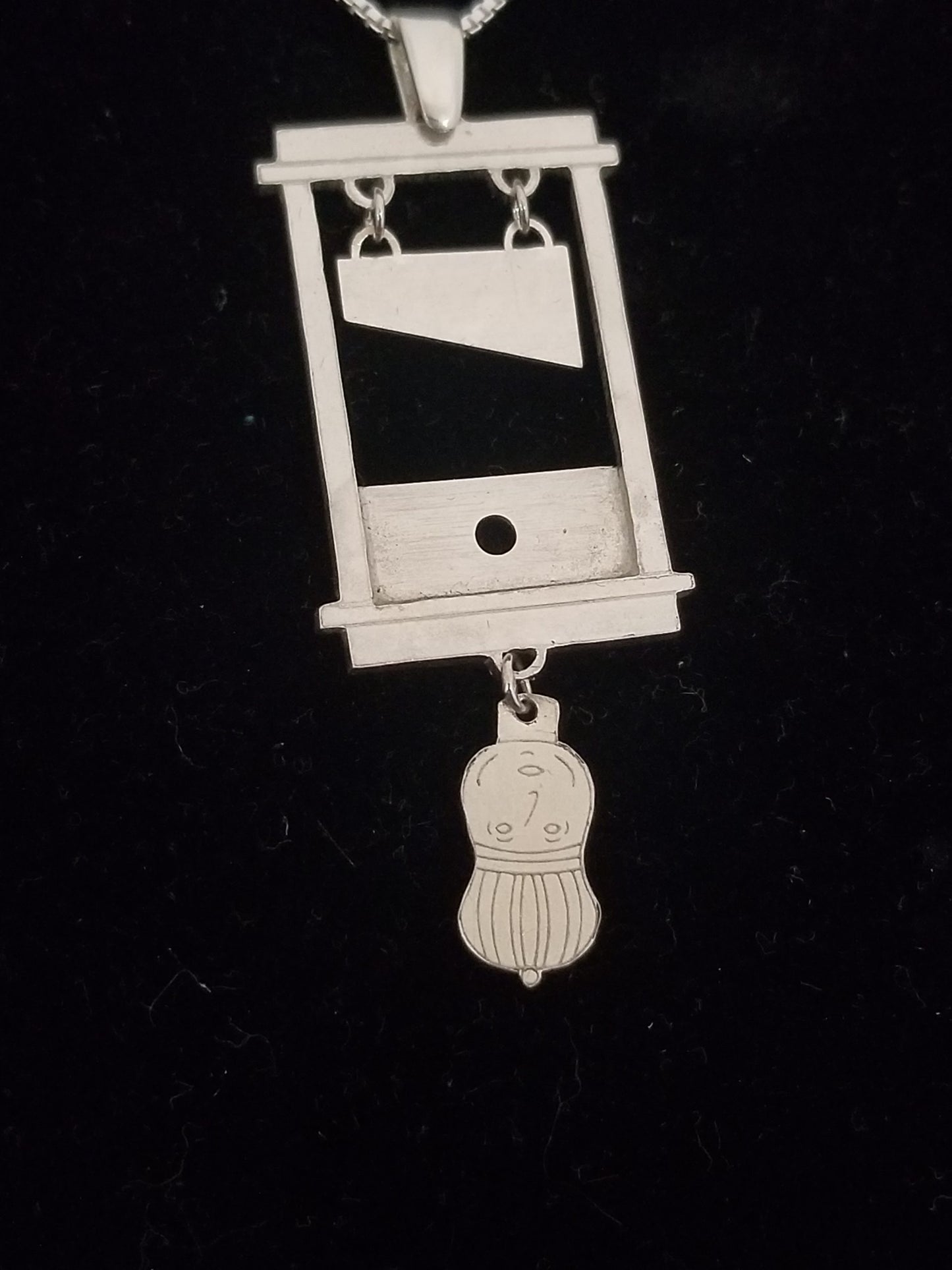 Guillotine Necklace. Sterling Silver.