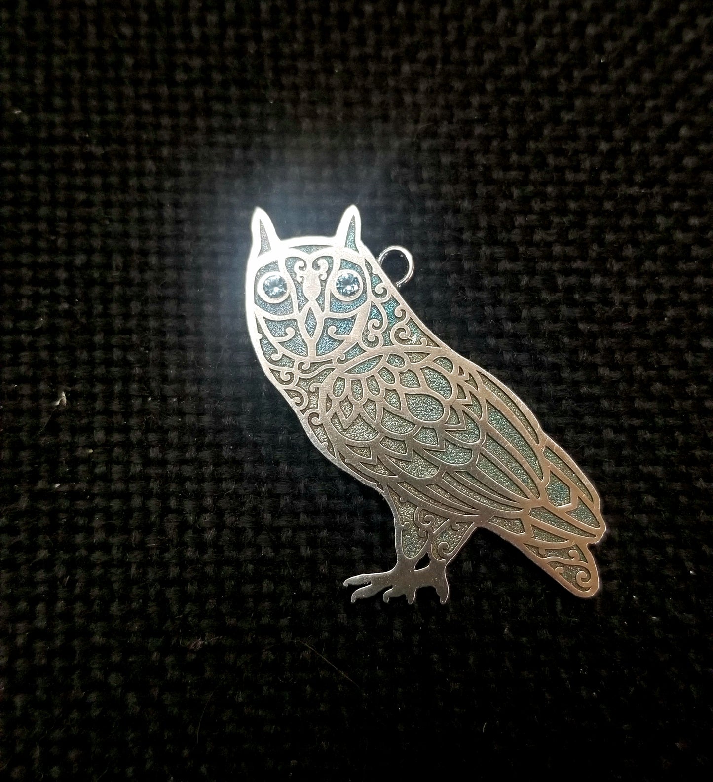 Owl Mandala Pendant - Sterling Silver and Gemstones