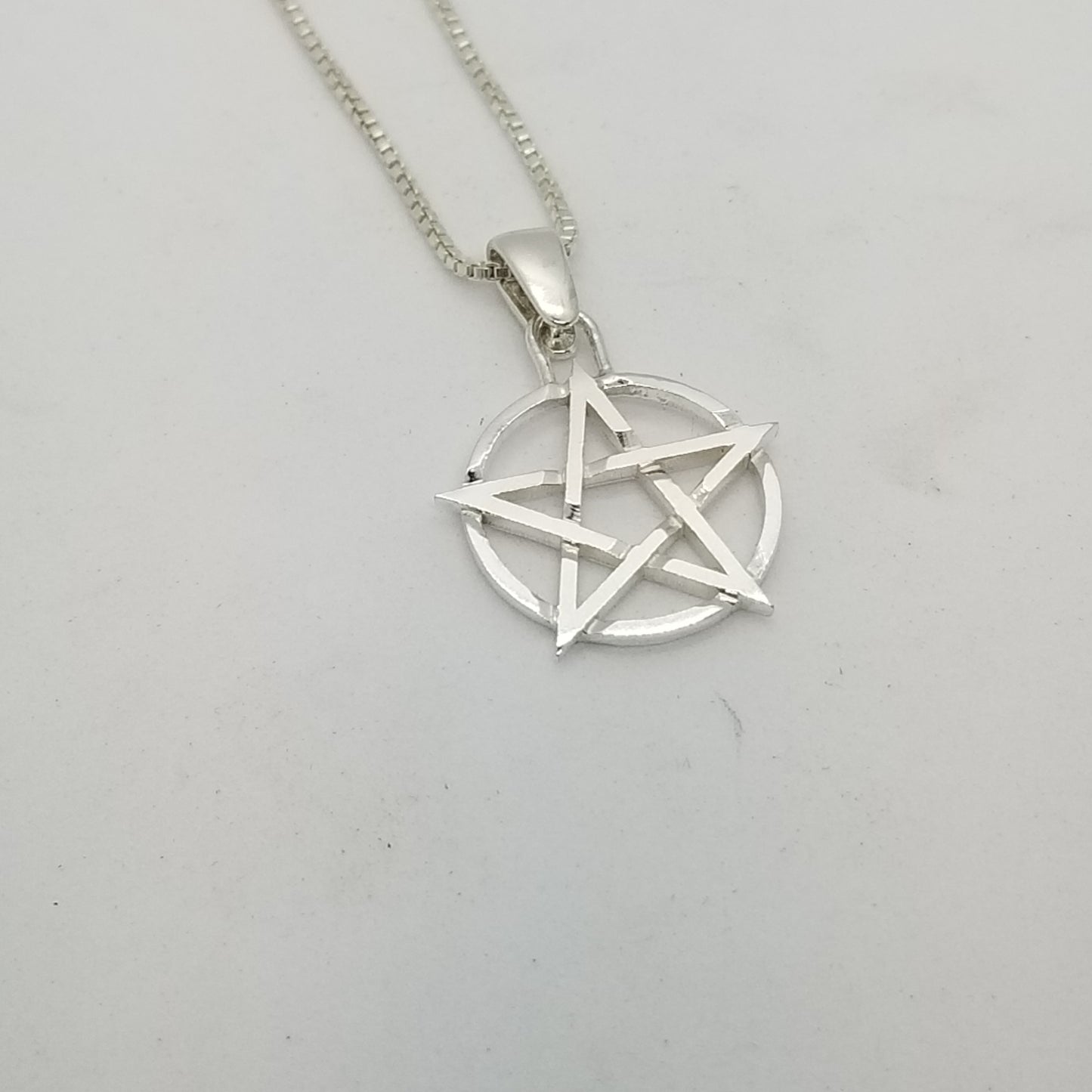 Sterling Silver Pentacle Necklace