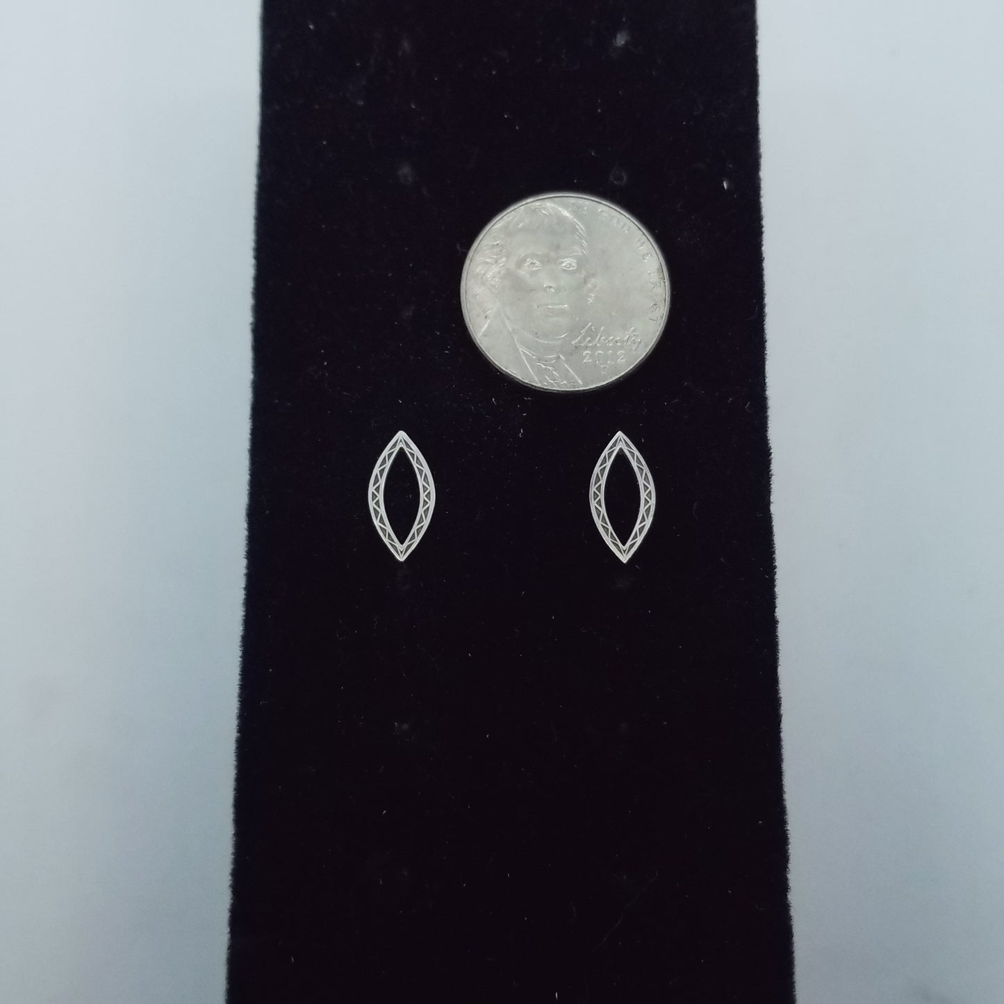 Marquis Sterling Silver Post Earrings