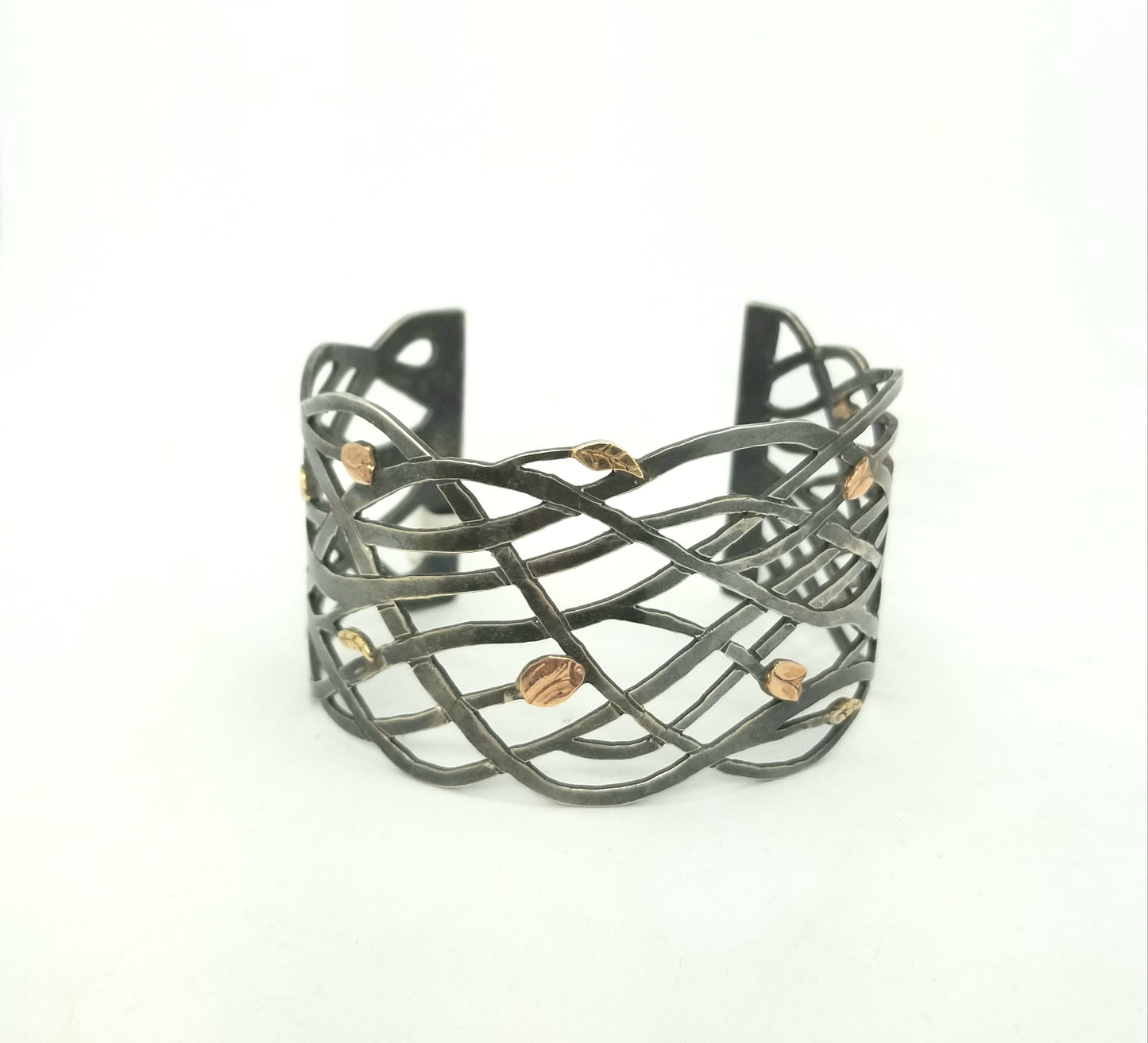 Vines Sterling Silver Cutout Cuff Bracelet