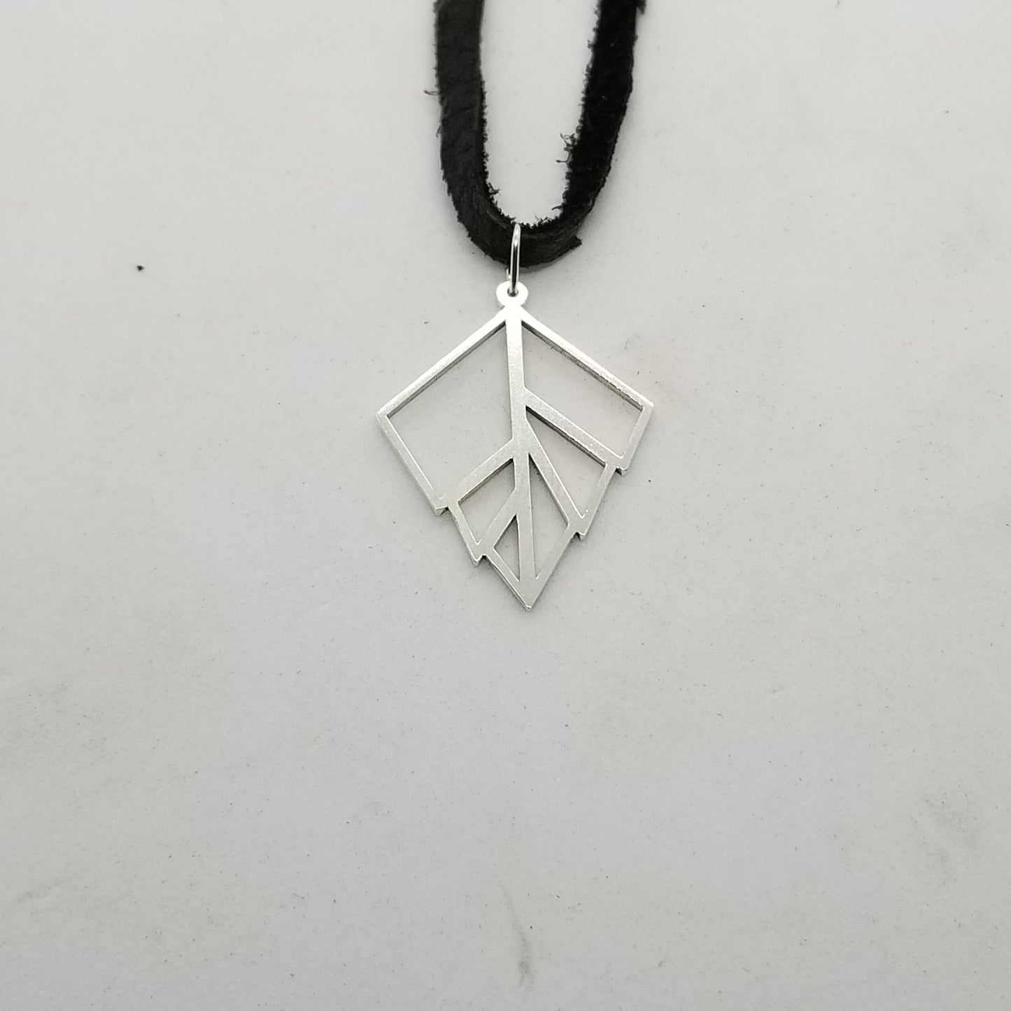 Abstract Leaf Sterling Silver Pendant