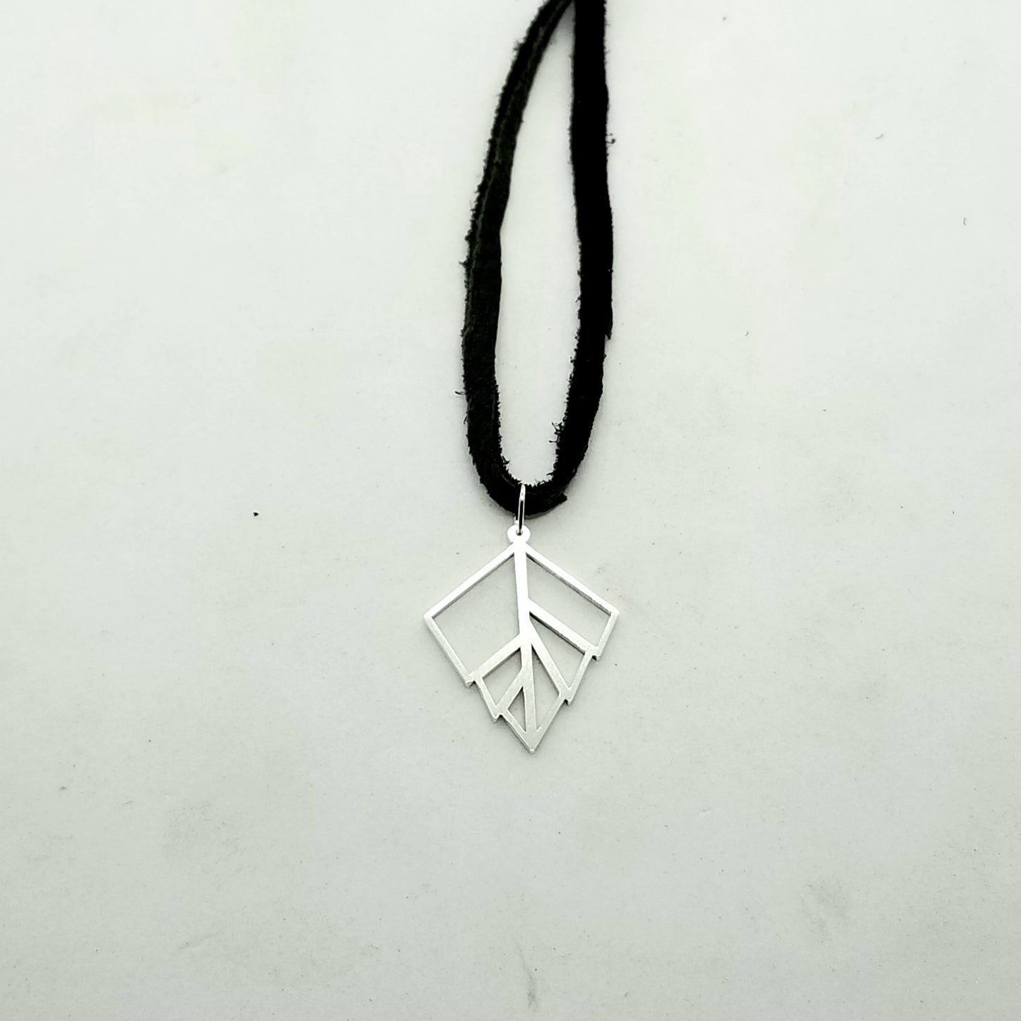 Abstract Leaf Sterling Silver Pendant