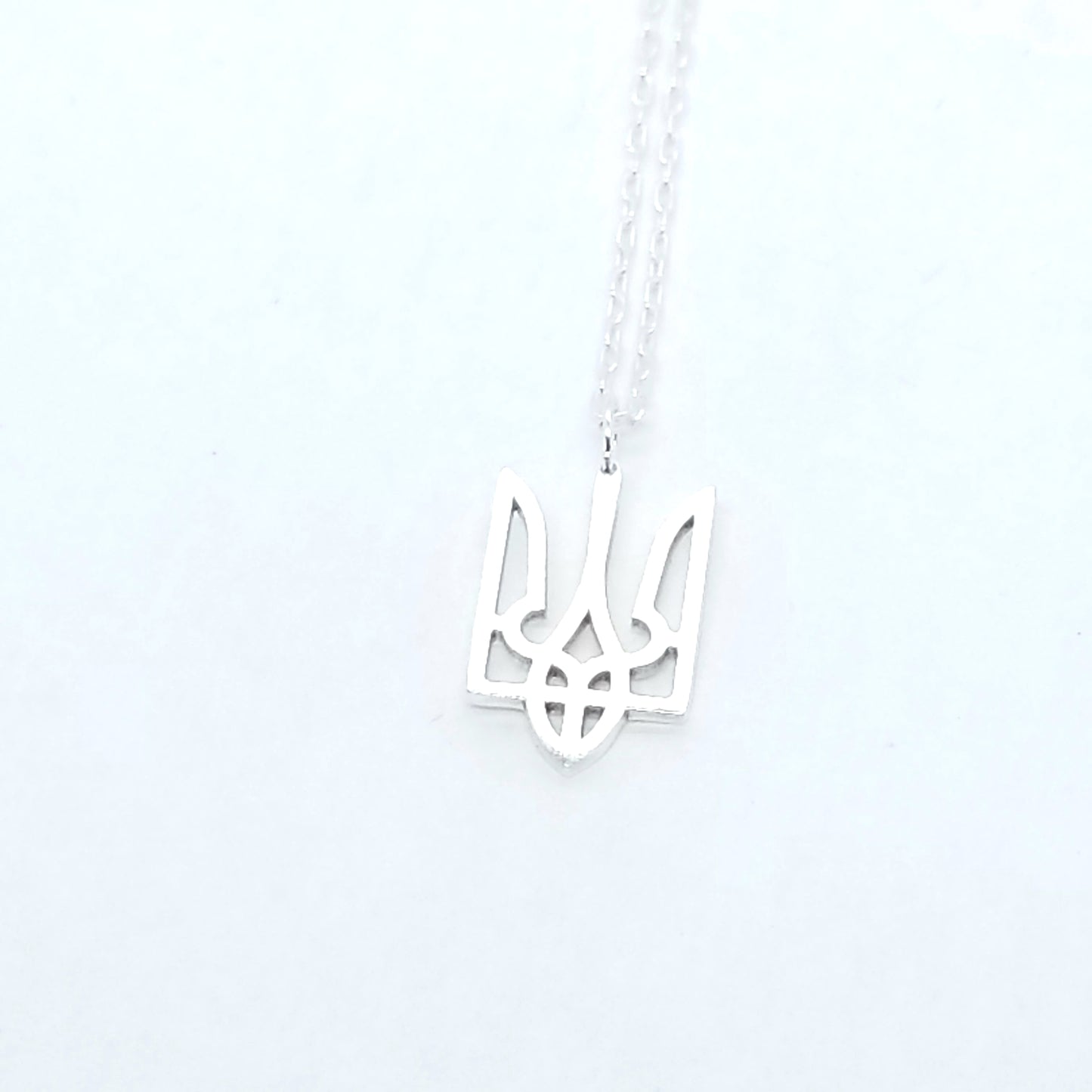 Sterling Ukrainian Trident / Tryzub Pendant