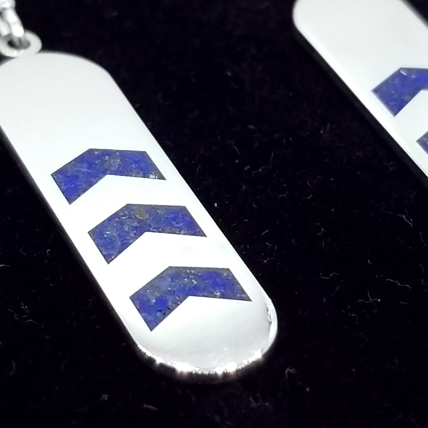 Lapis Inlay Earrings