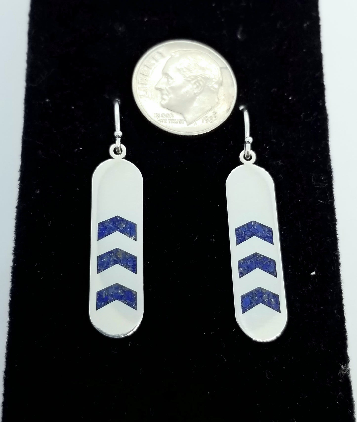 Lapis Inlay Earrings