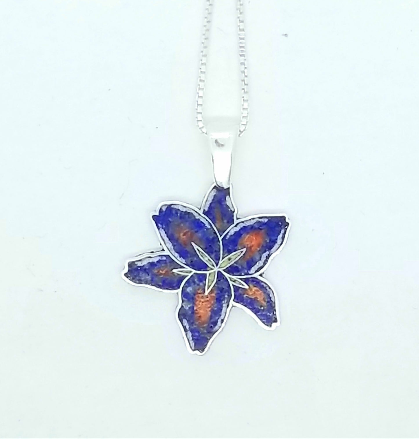 Stargazer Lily Stone Inlay Necklace
