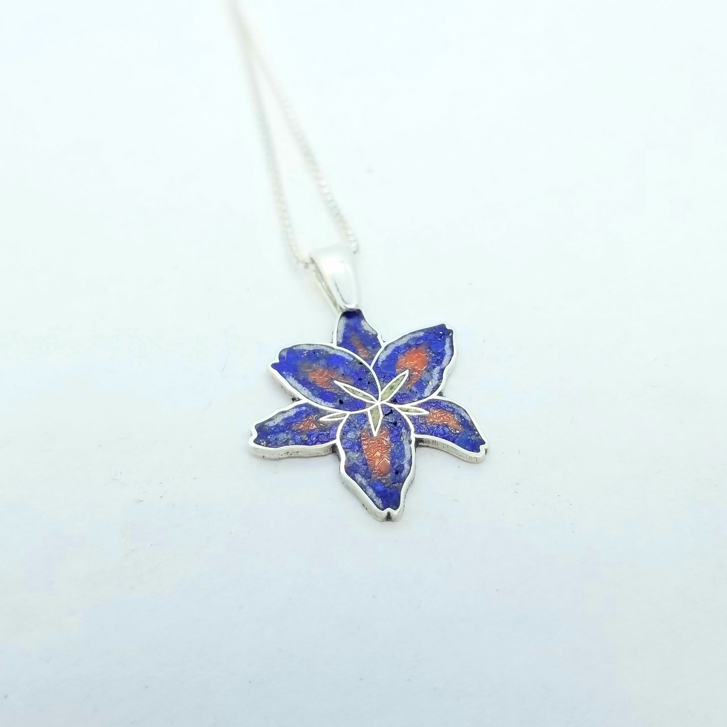 Stargazer Lily Stone Inlay Necklace