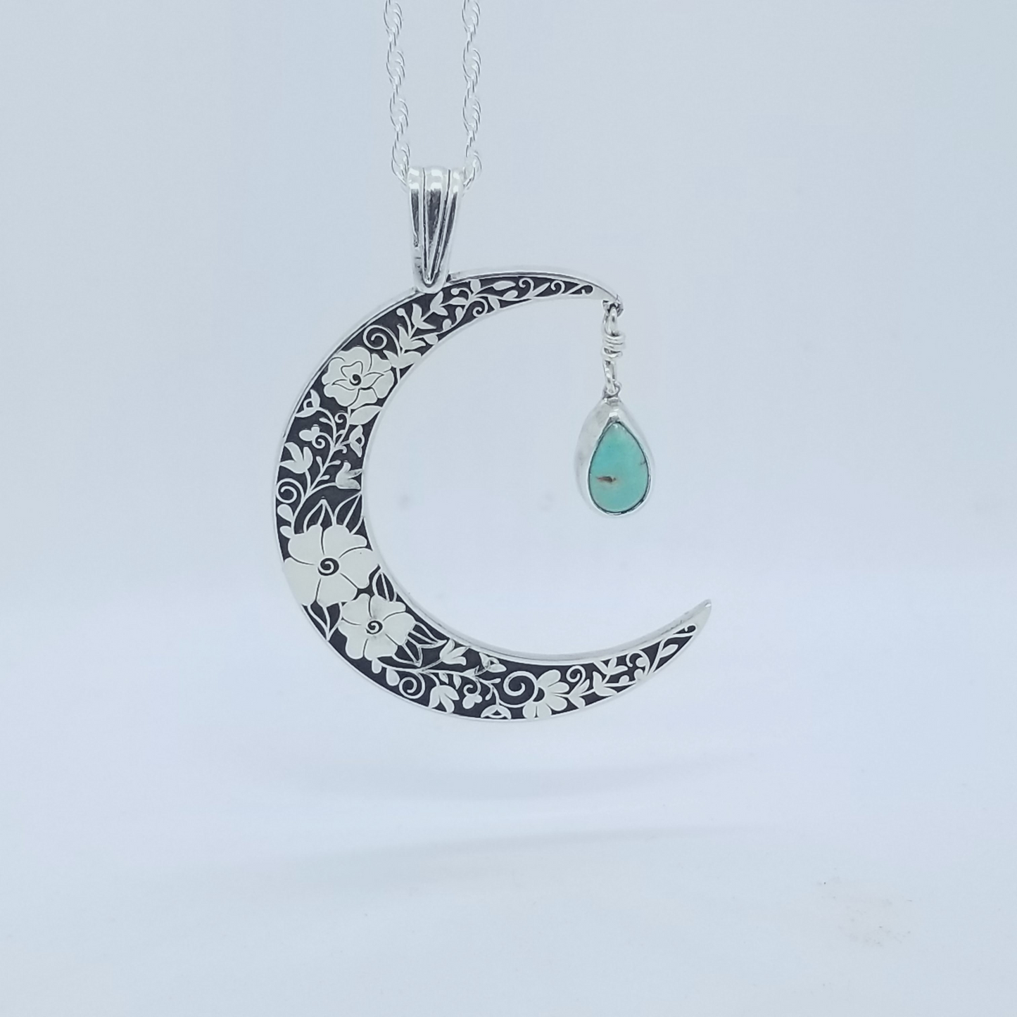 Floral Moon Pendant