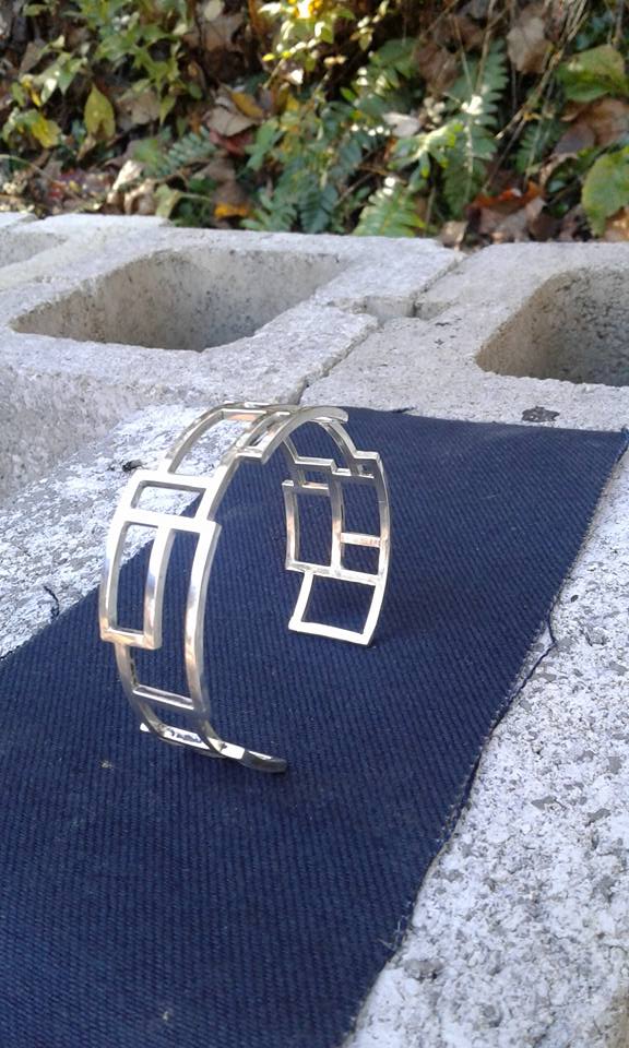 Abstraction - Sterling Silver Cuff Bracelet