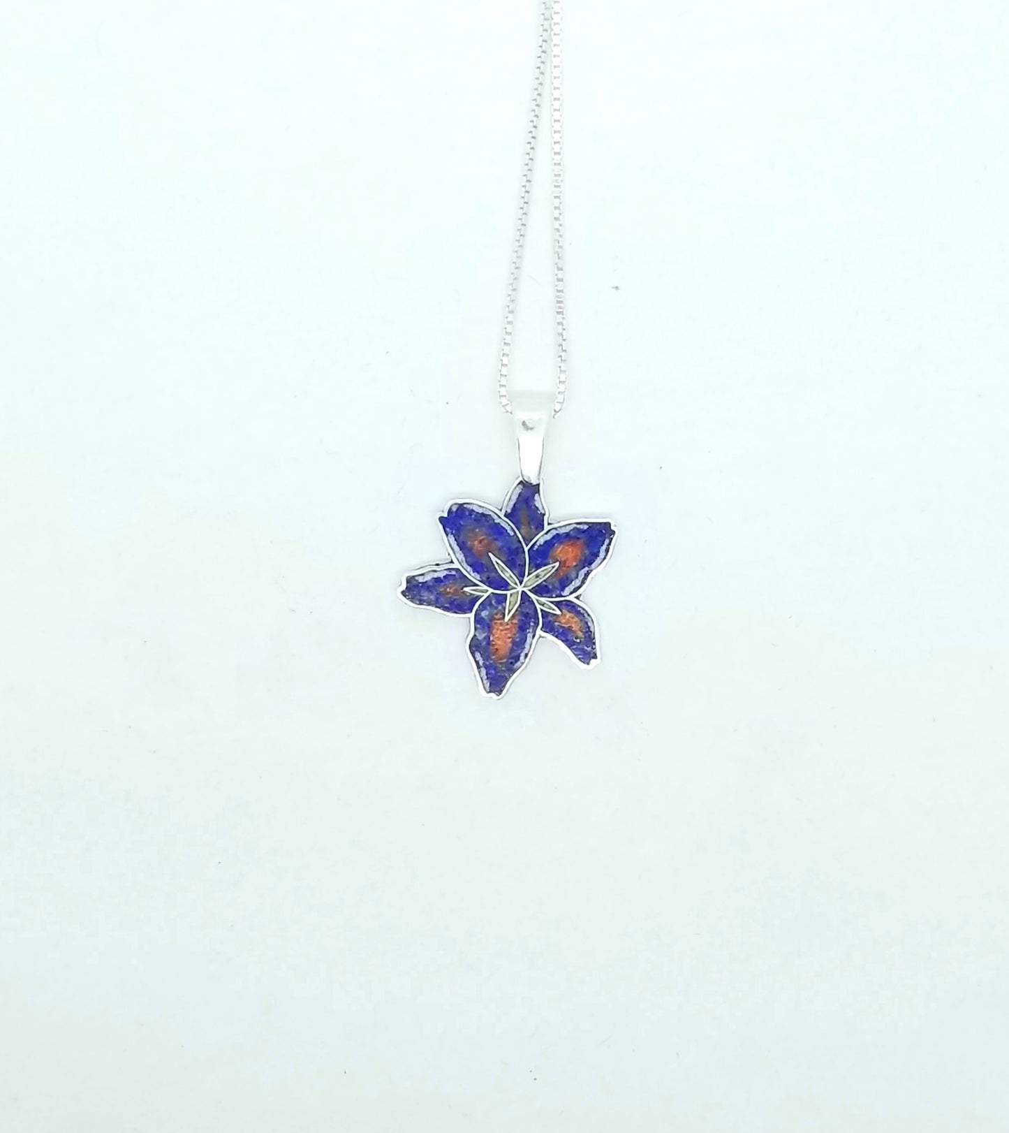 Stargazer Lily Stone Inlay Necklace